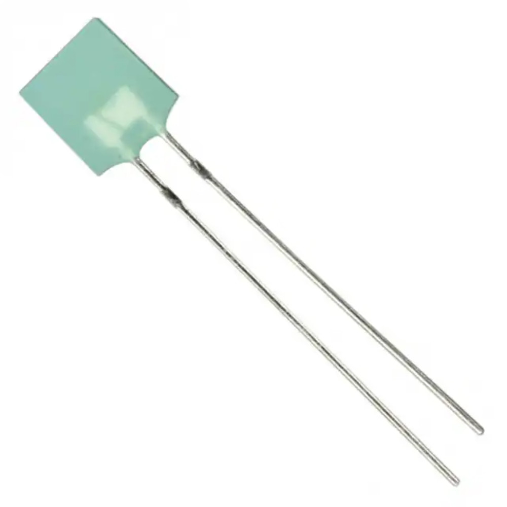Pack of 10 HLMP-0504 LED GREEN DIFFUSED RECT T/H
