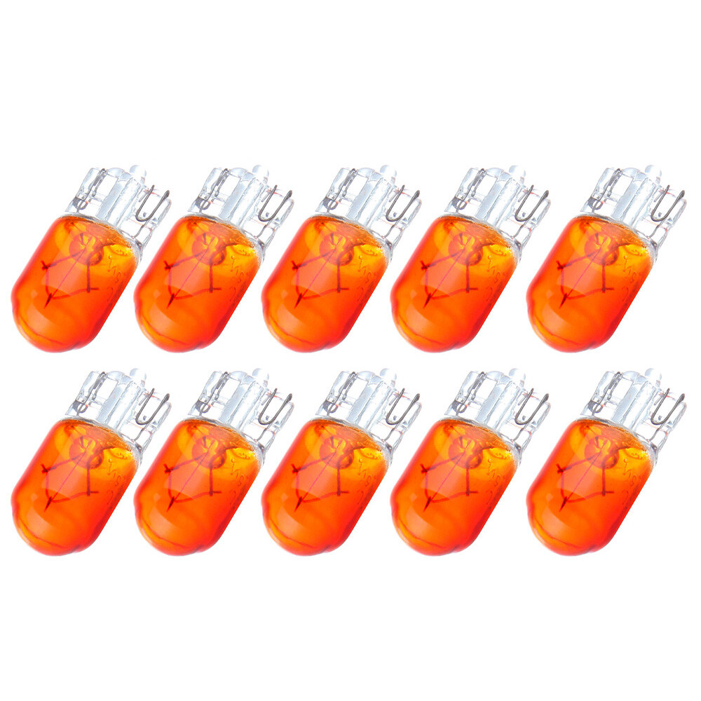 10x Yellow T10 168 194 Side Marker Light Lamp Halogen Bulb For Chrysler 12V