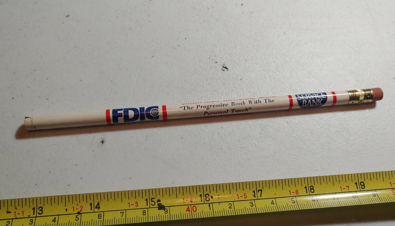 Vintage Champaign National Bank Illinois Advertising Pencil