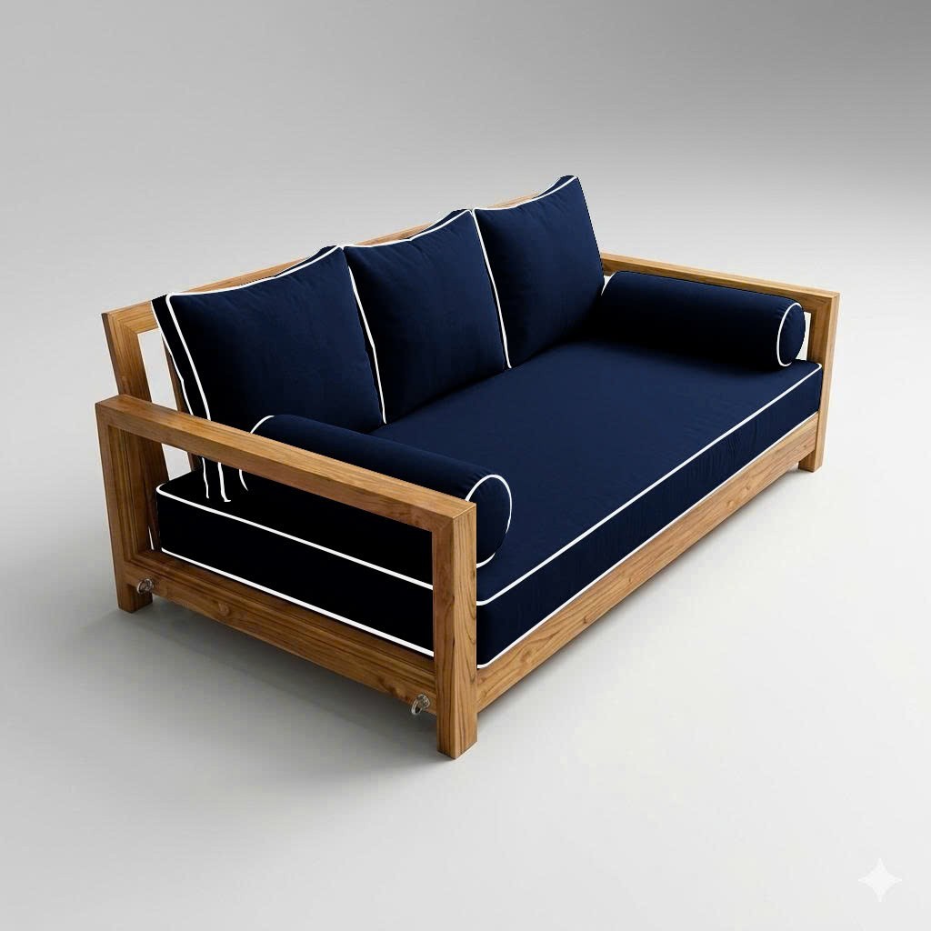 COVER ONLY STYLE 3 Mattress Pillow Daybed Porch Swing Contrast Trim Twin AD101