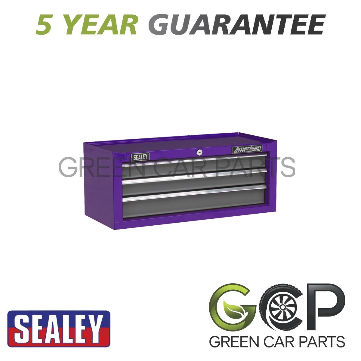 Sealey American PRO� Mid-Box Tool Chest 3 Drawer Purple/Grey AP22309BBCP