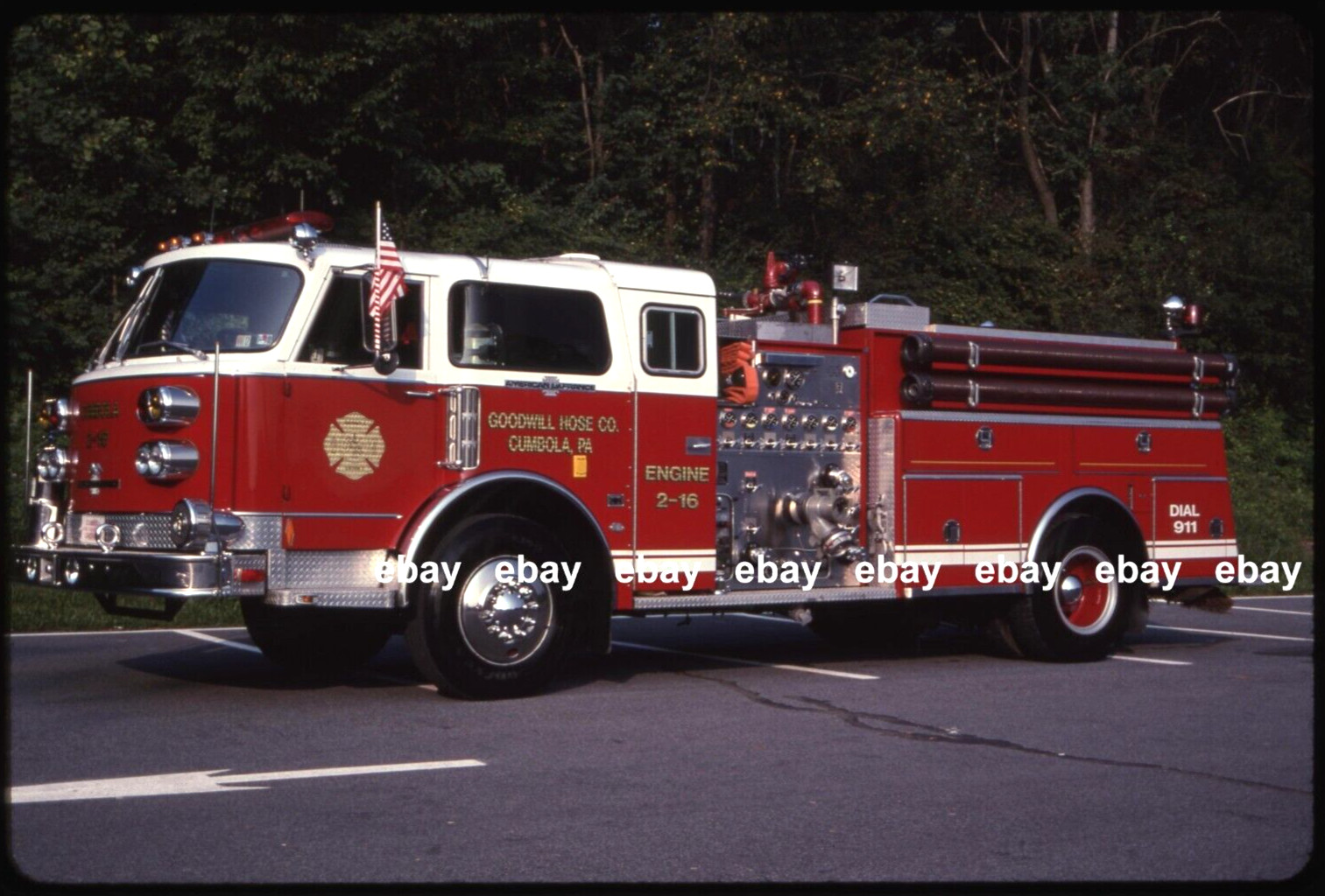 Cumbola PA 1981 American La France pumper Fire Apparatus Slide