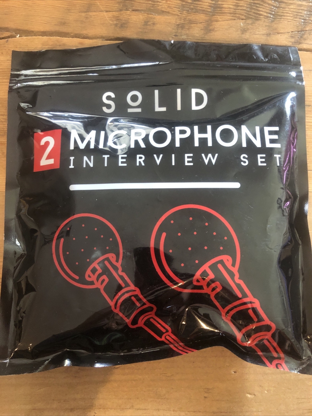 SoLid 2 Piece Microphone Interview Set W/ Carry Bag