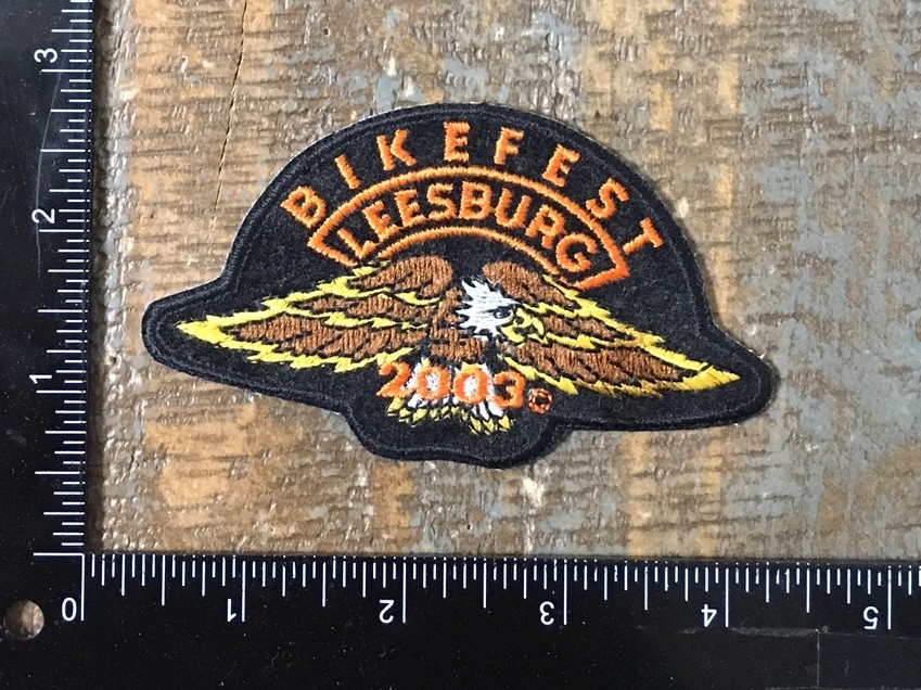 Vintage BIKEFEST 2003 Eagle Leesburg Florida Motorcycle Bike Rally Iron-On Patch