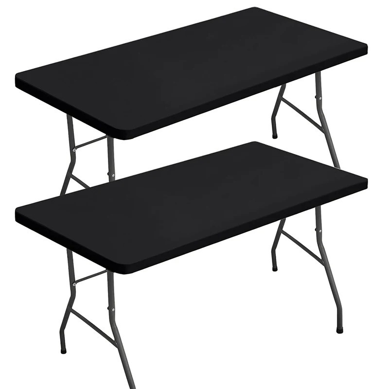 6 Ft Plastic Folding Table cloth for Indoor/Outdoor Dining & Partiesf
