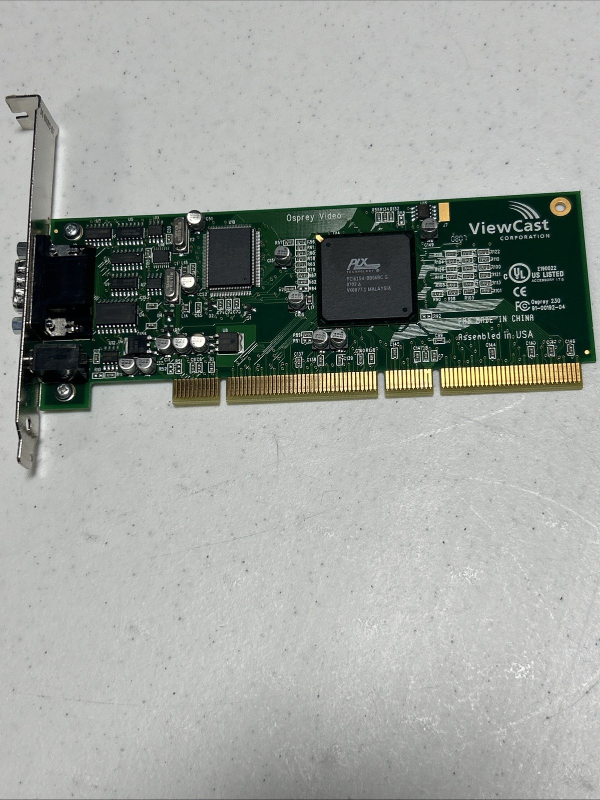 ViewCast Osprey 230 PCI-X Analog Video Audio Capture Card HD-15 94-00192-04 R B