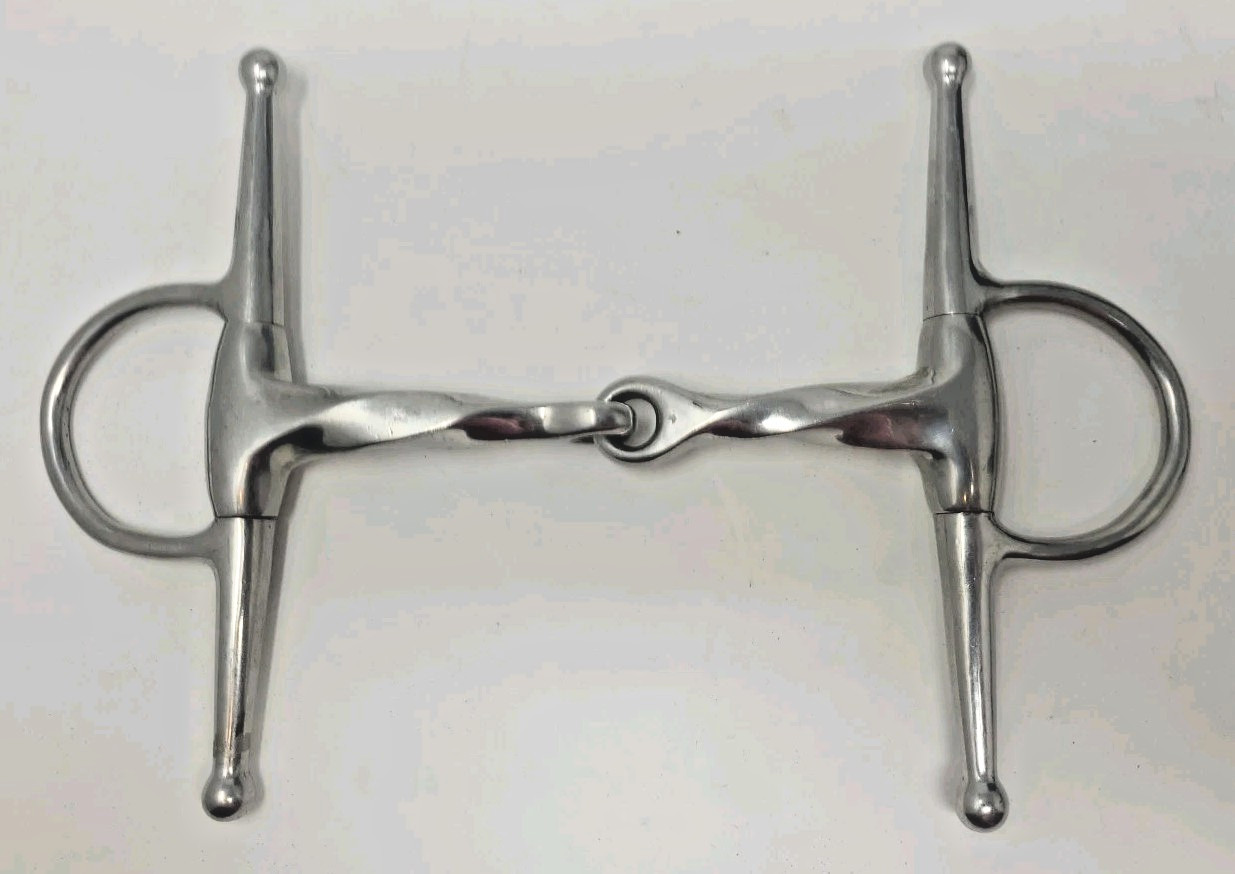 Stainless Full Cheek Slow Twist Snaffle English Horse Bit  5 1/4" Equestrian