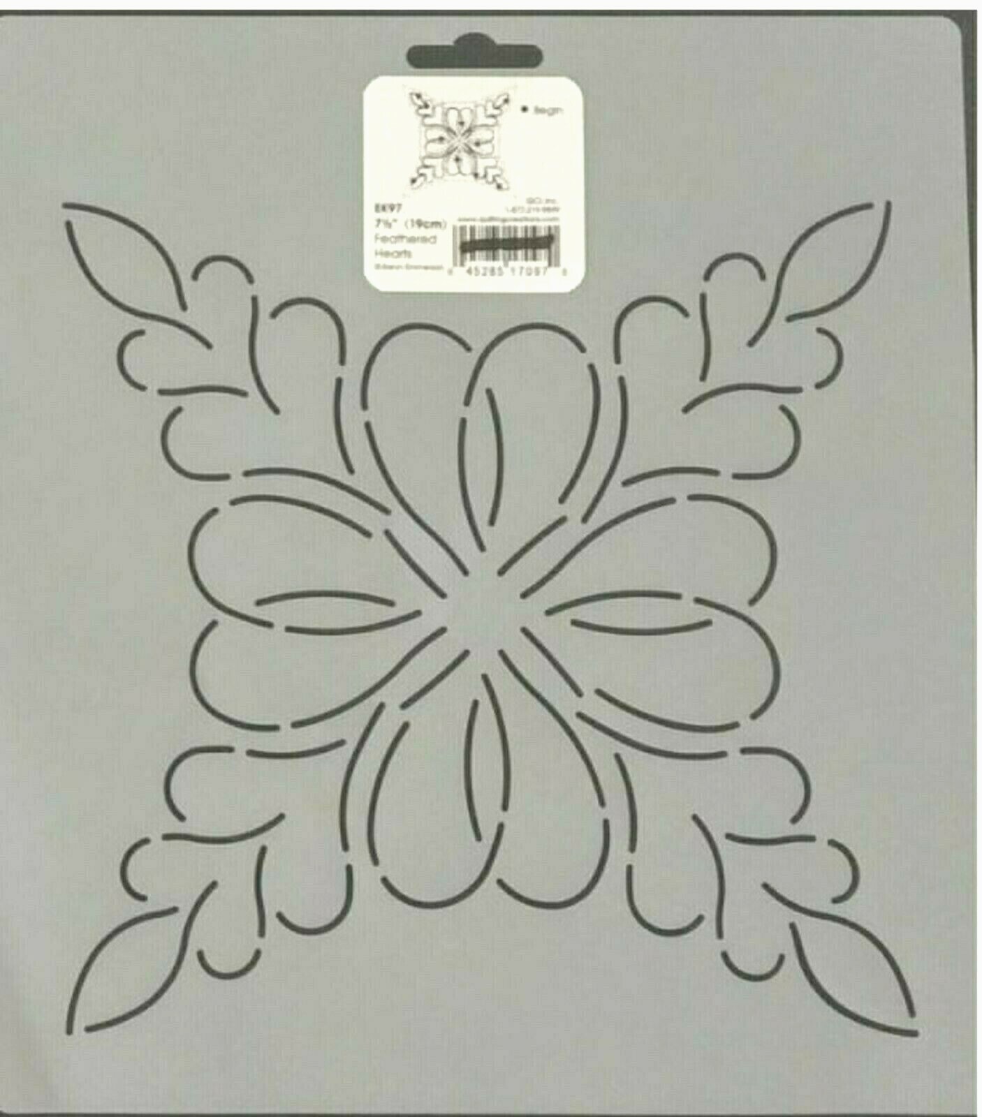 Quilting Stencil Floral Heart Feather Quilt Patterns Block Plastic Templates