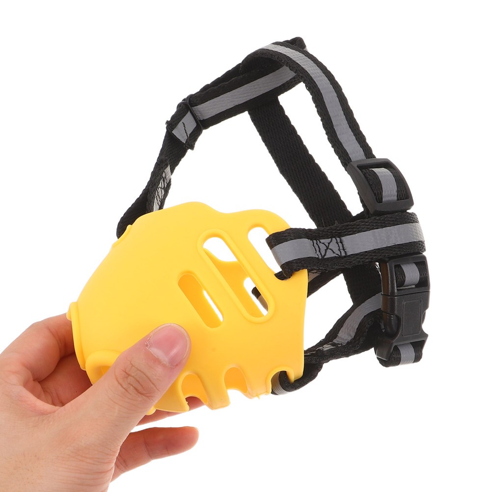 2Pcs Reusable Small Dog Basket Muzzle Breathable Silicone Anti Chewing Guard