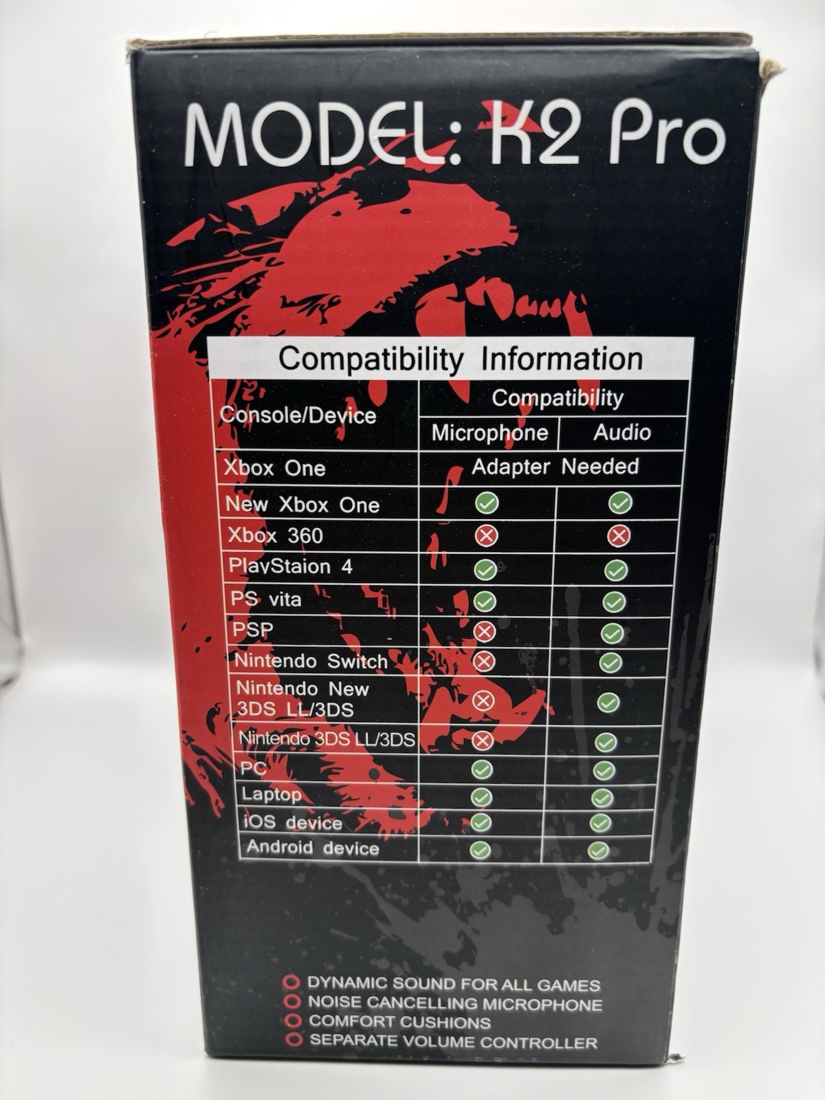 K2 Pro Run Mus High Performance Professional Gaming Headset - New
