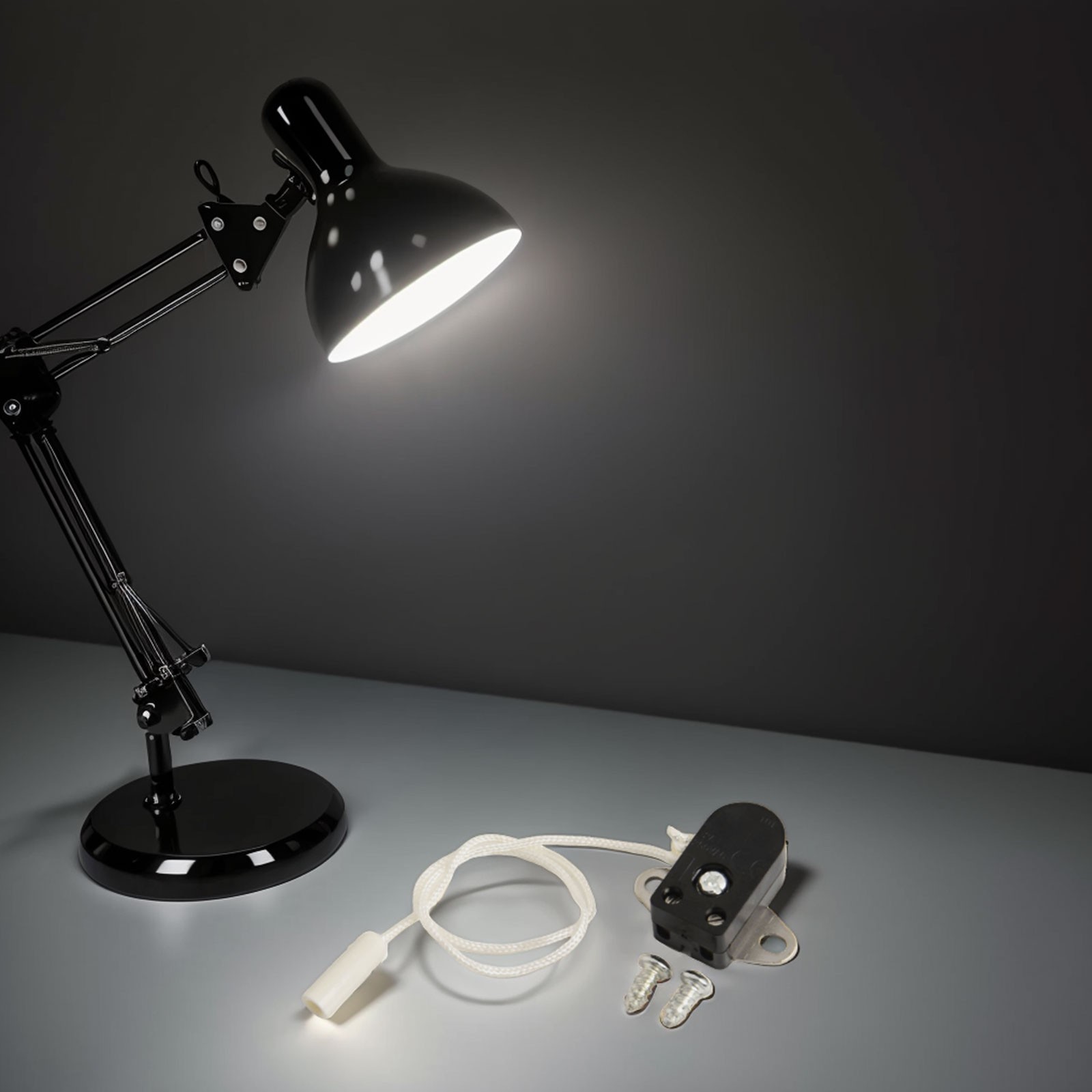 Adjustable cord rotating for pull cord wall light switch for personalized