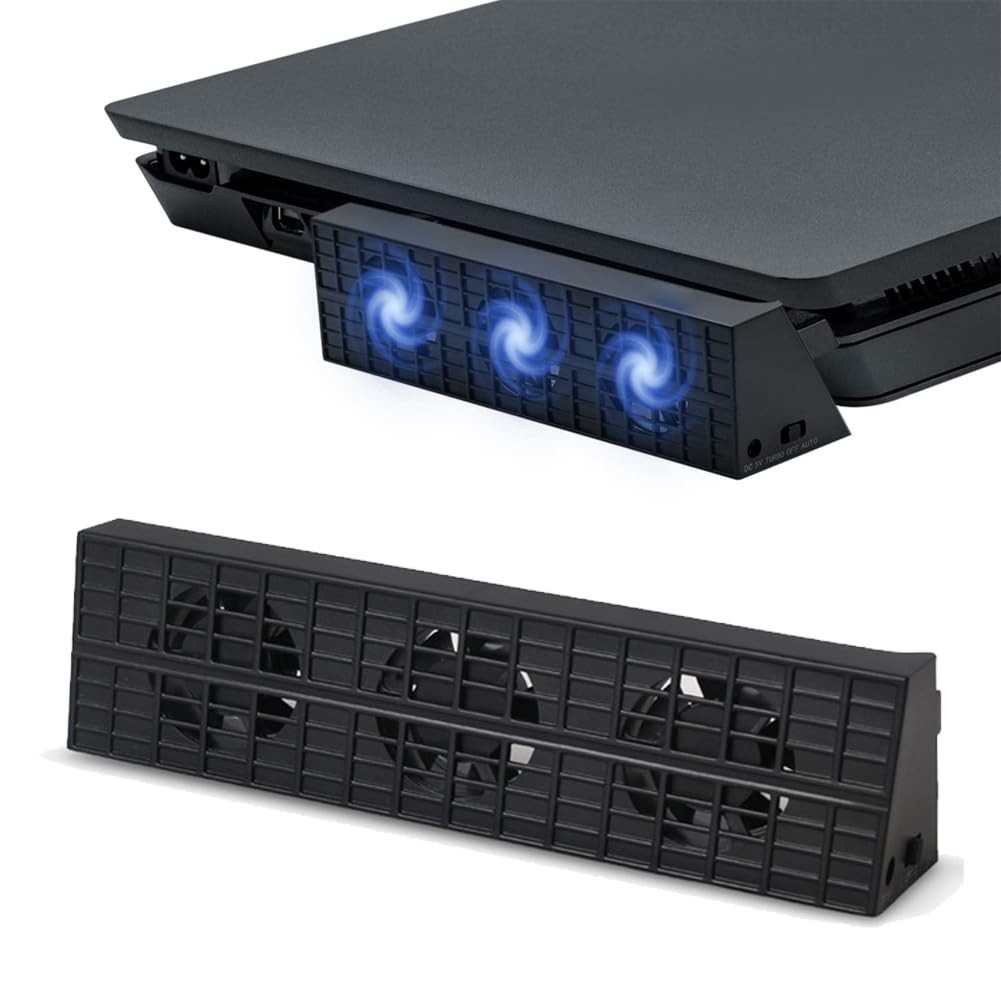 Slim Auto Cooling Fan with Intelligent Temp Sensor, USB Cooler for Gaming Consol