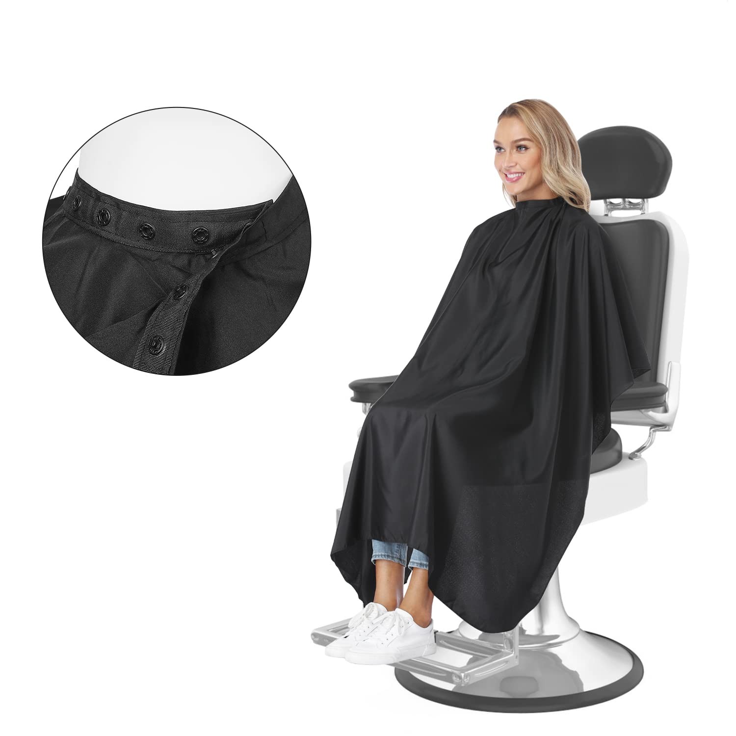Professional Barber Cape Waterproof Hair Cutting Cape Adjustable Salon Use