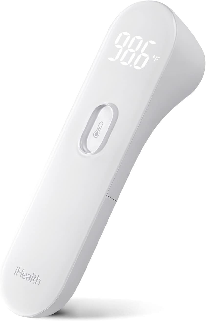 iHealth PT3 No-Touch Forehead Digital Thermometer, Infrared, White NEW OPEN BOX