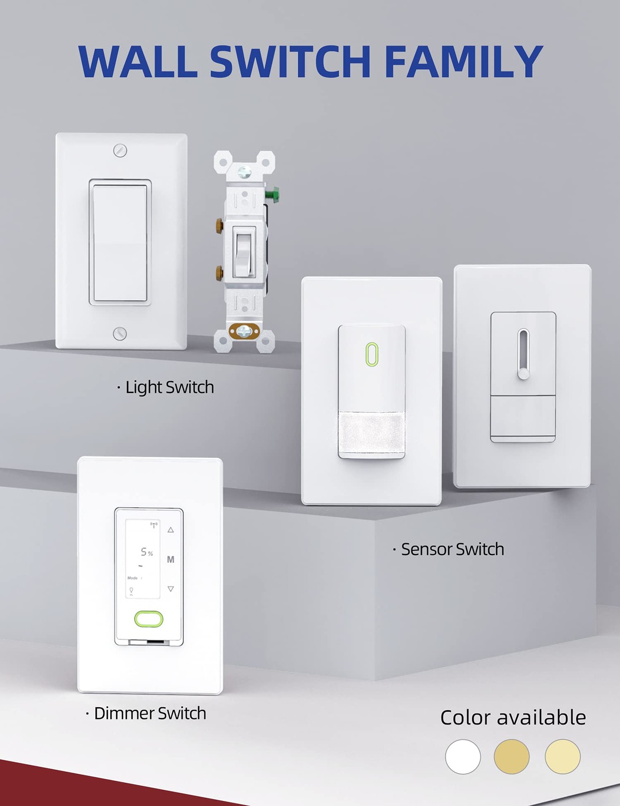 AIDA 15 Amp Single Pole Quiet Indoor Toggle Switch Switch, White