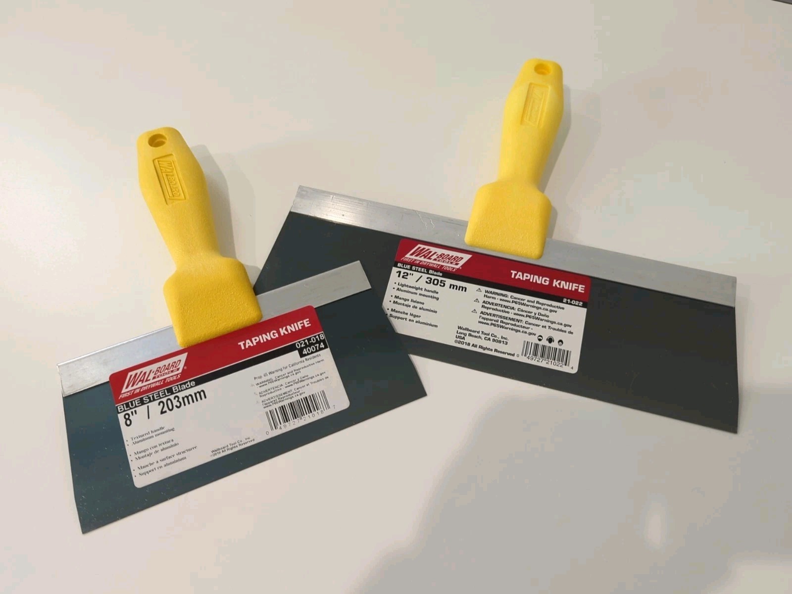 2 New Wal-Board Tools Taping Knives 12"+8" Drywall, Wall board, Spackle Knives