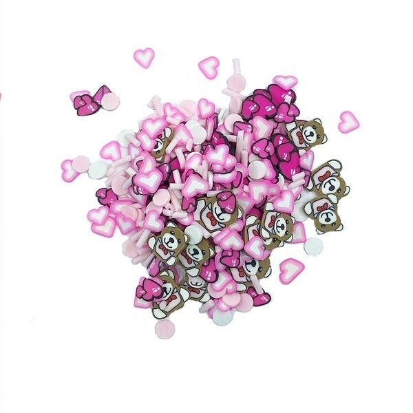 Bear Hugs Sprinkletz NK158 - Valentine's Day Shaker Filler Craft Buttons Galore