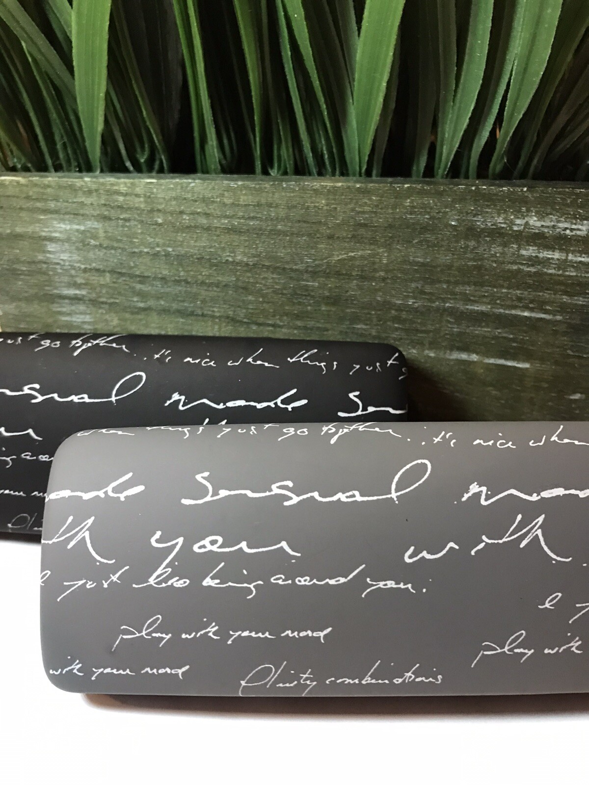Eyeglass Cases Kensie Hard Eyeglass Storage Sensual Letters Black & Grey (2)