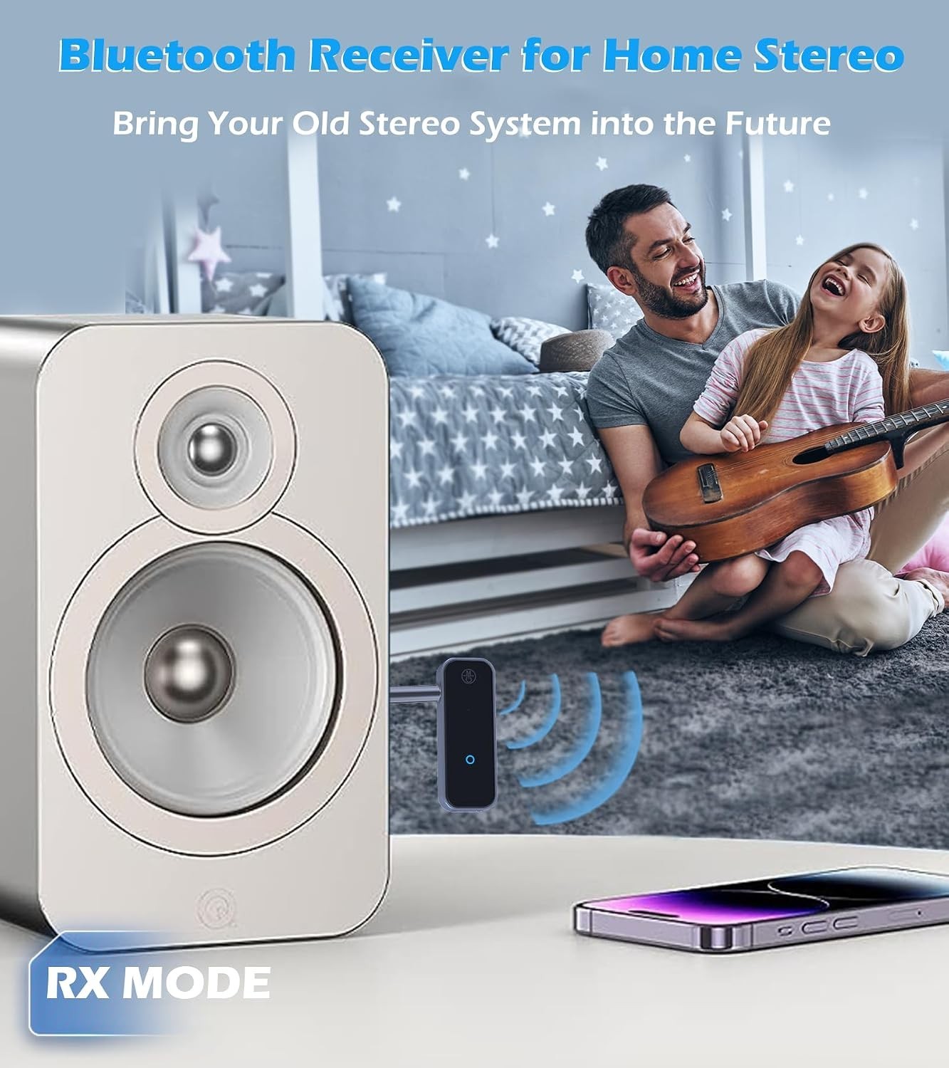 Bluetooth 5.3 Transmitter Receiver for Airplane, 2-in-1 AUX Wireless Adapter ...