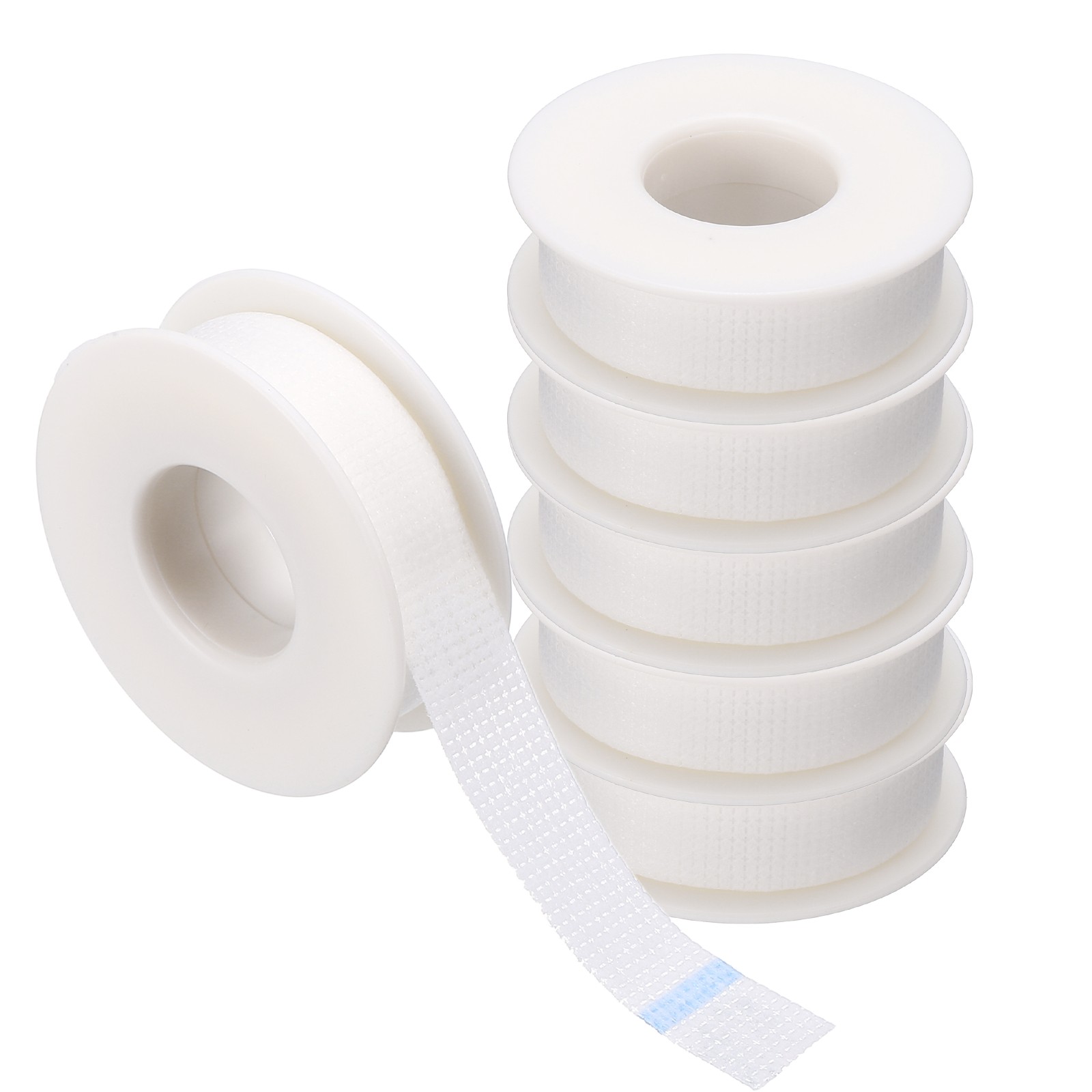 0.5in x 4.9yd Eyelash Tape, 6 Rolls Eye Lash Tape Silicone Breathable, White