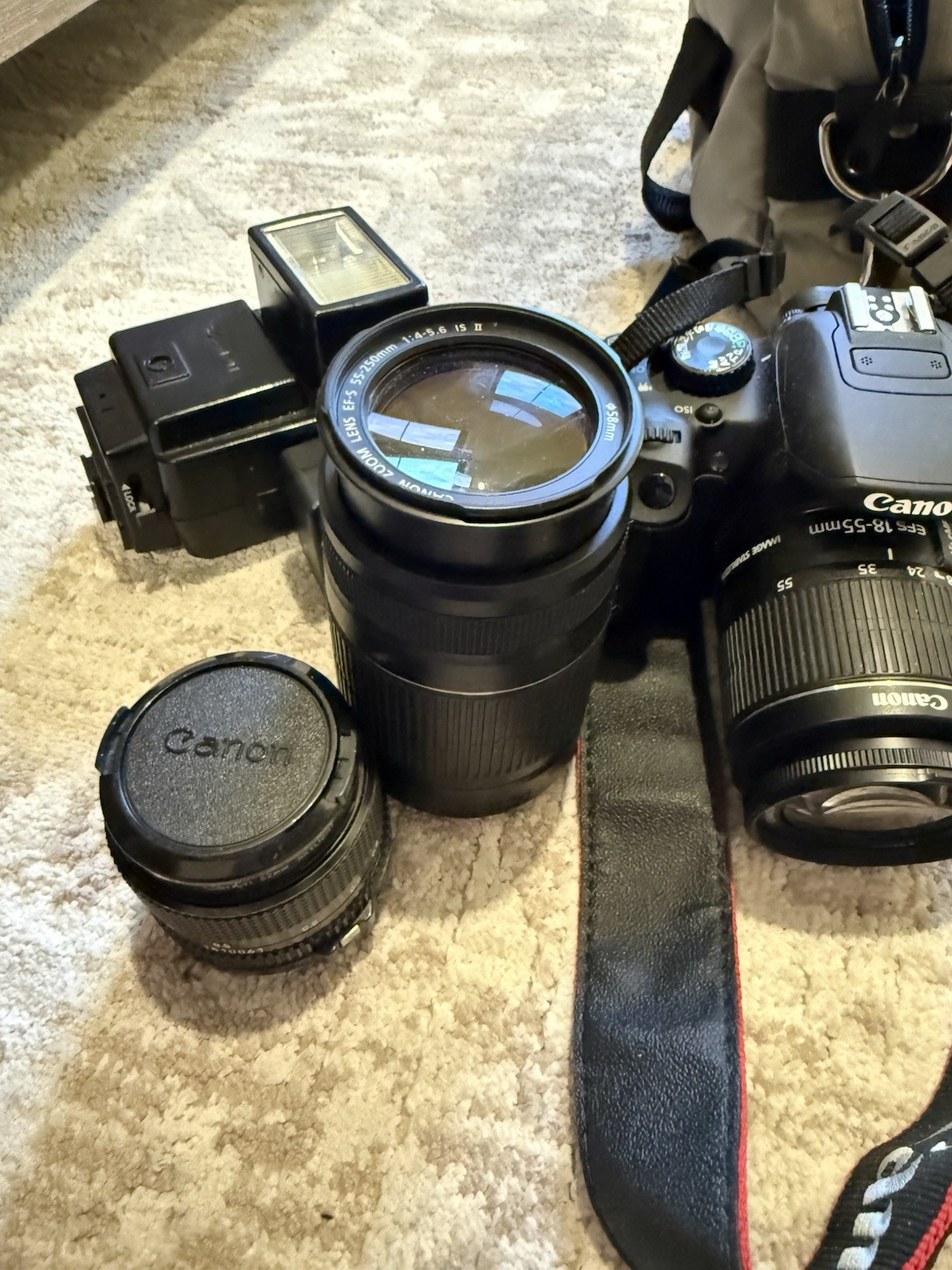 Canon EOS Rebel T4i Camera Bundle with EF-S 55-250mm Lens, Flash, and Bag