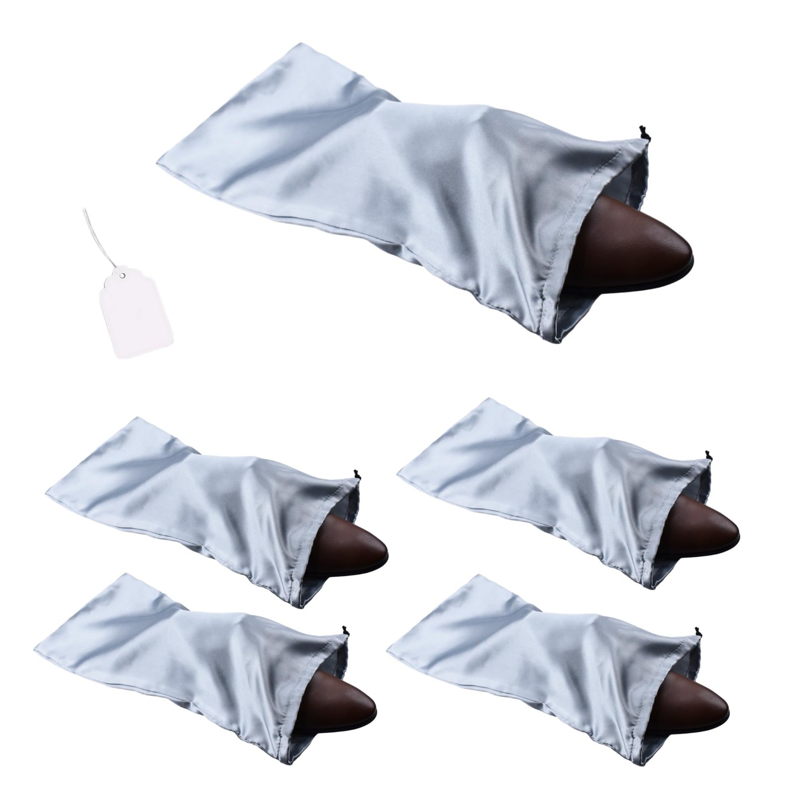 GONGKANGYUAN 4 Pack Shoe Bags for Travel Satin Fabric Shoe Bag with Drawstrin...