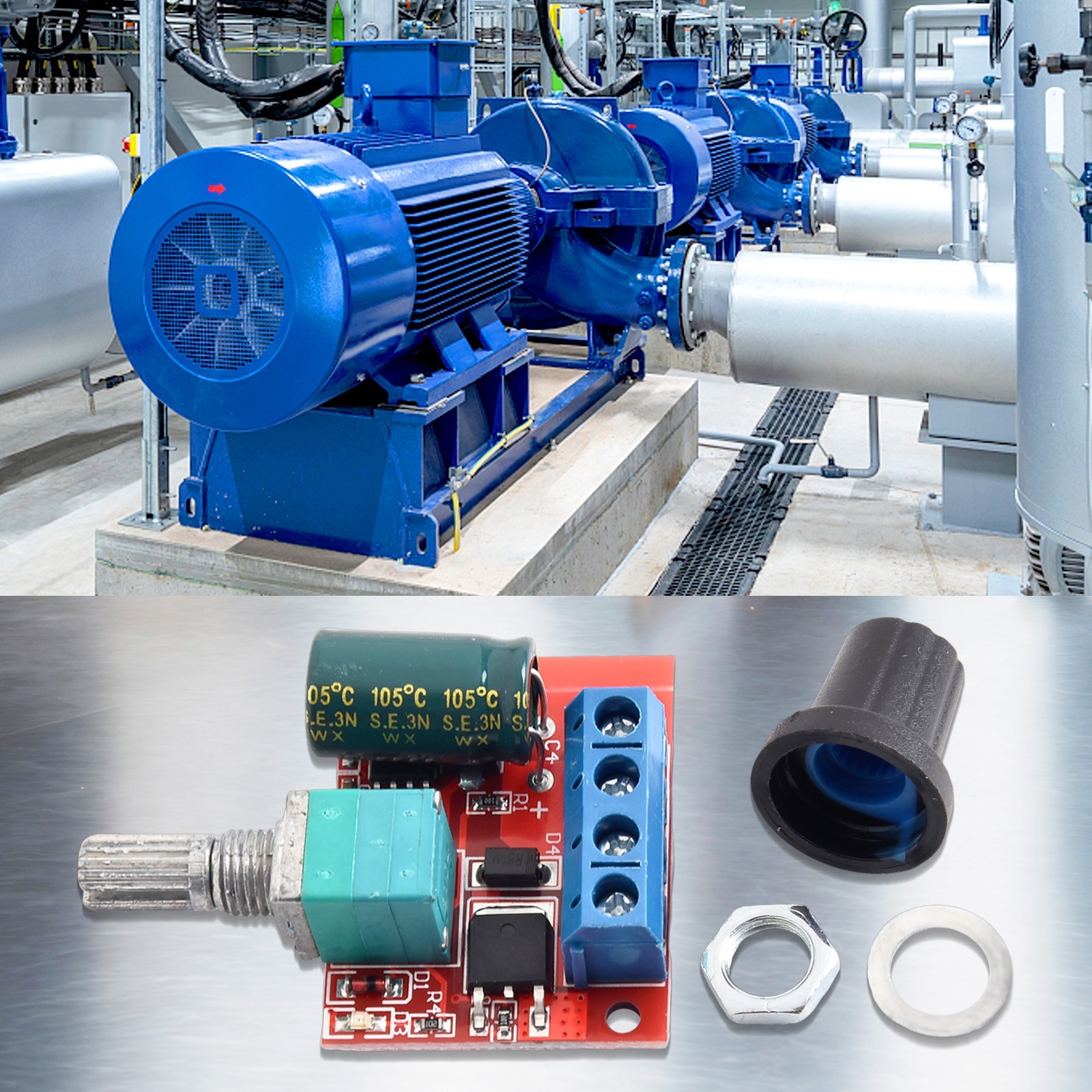 Advanced Control Switch for DC Motor Compact Design Adjustable Output