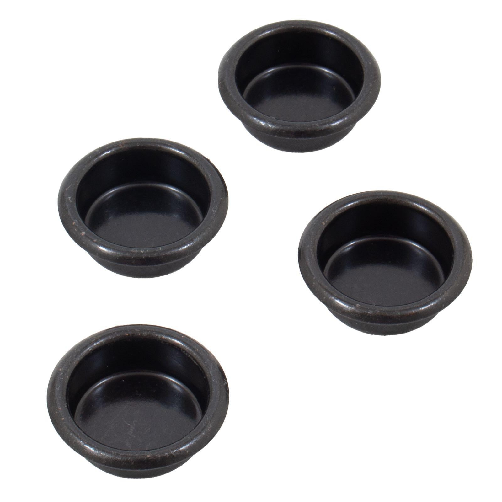 Finger Pull, 3/4 Inches, 4-Count, Matte Black by Stone Harbor Hardware