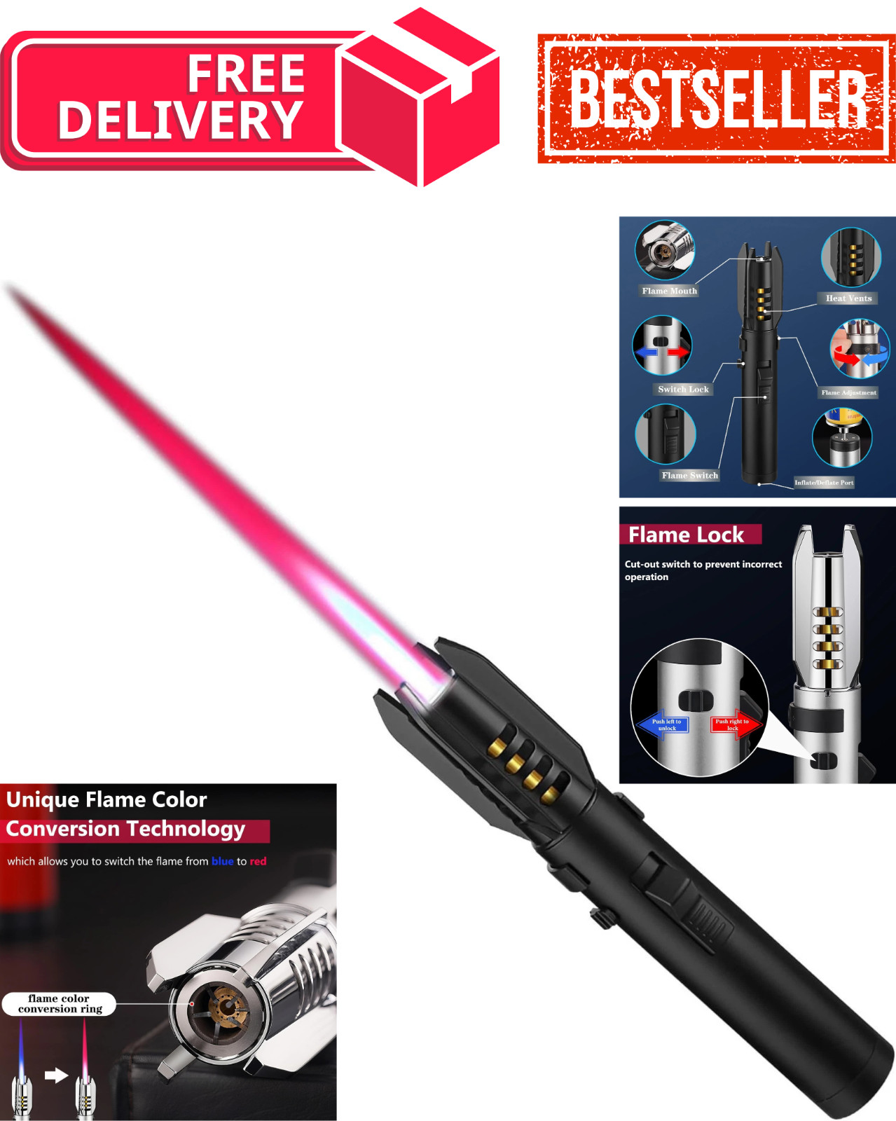 2026 NEW Lux Blaze Lighter, Luxblaze Plasma  Lighter, Adjustable Windproof Torch