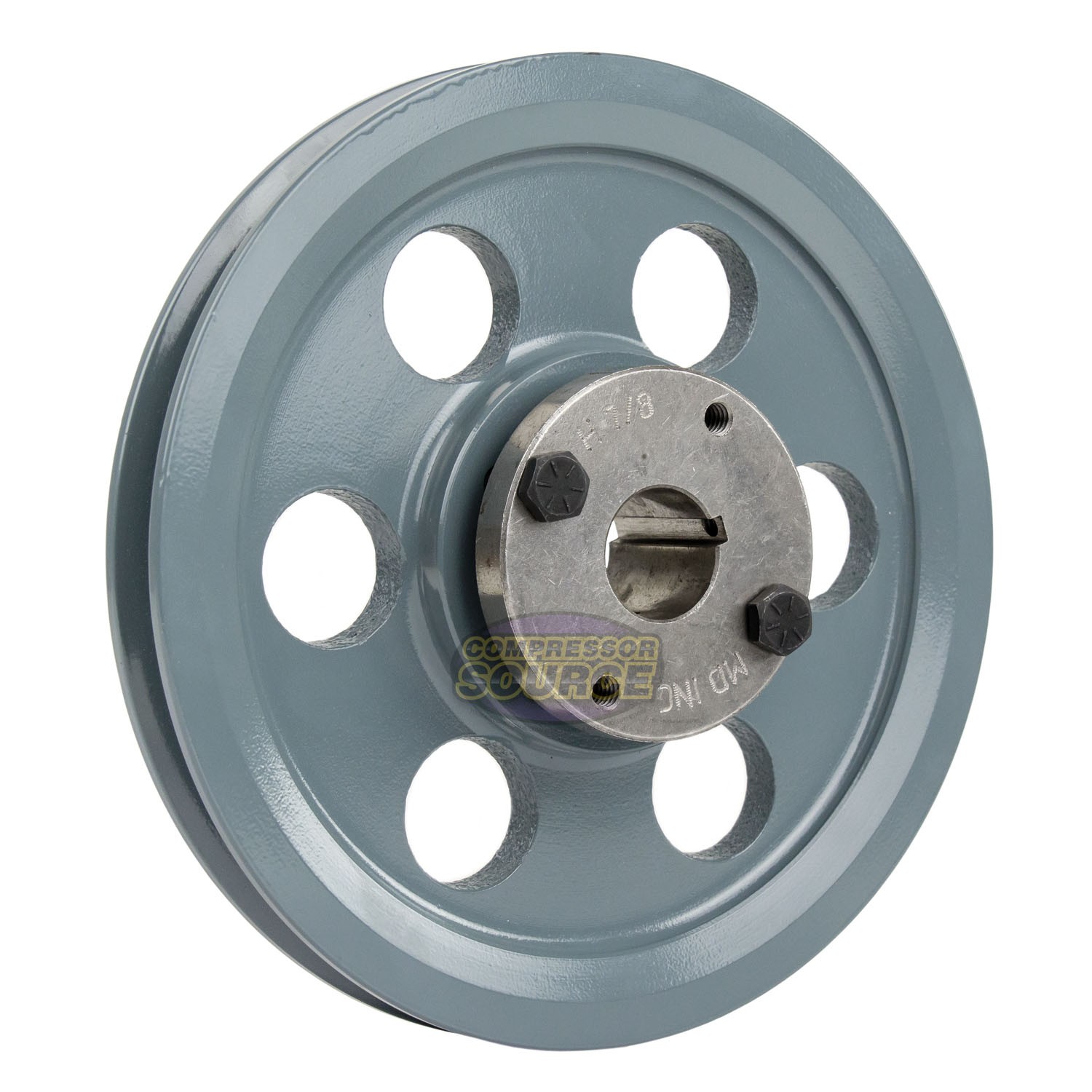 Cast Iron 6" Single Groove Pulley Belt A Section 4L with 7/8" Sheave Bushing