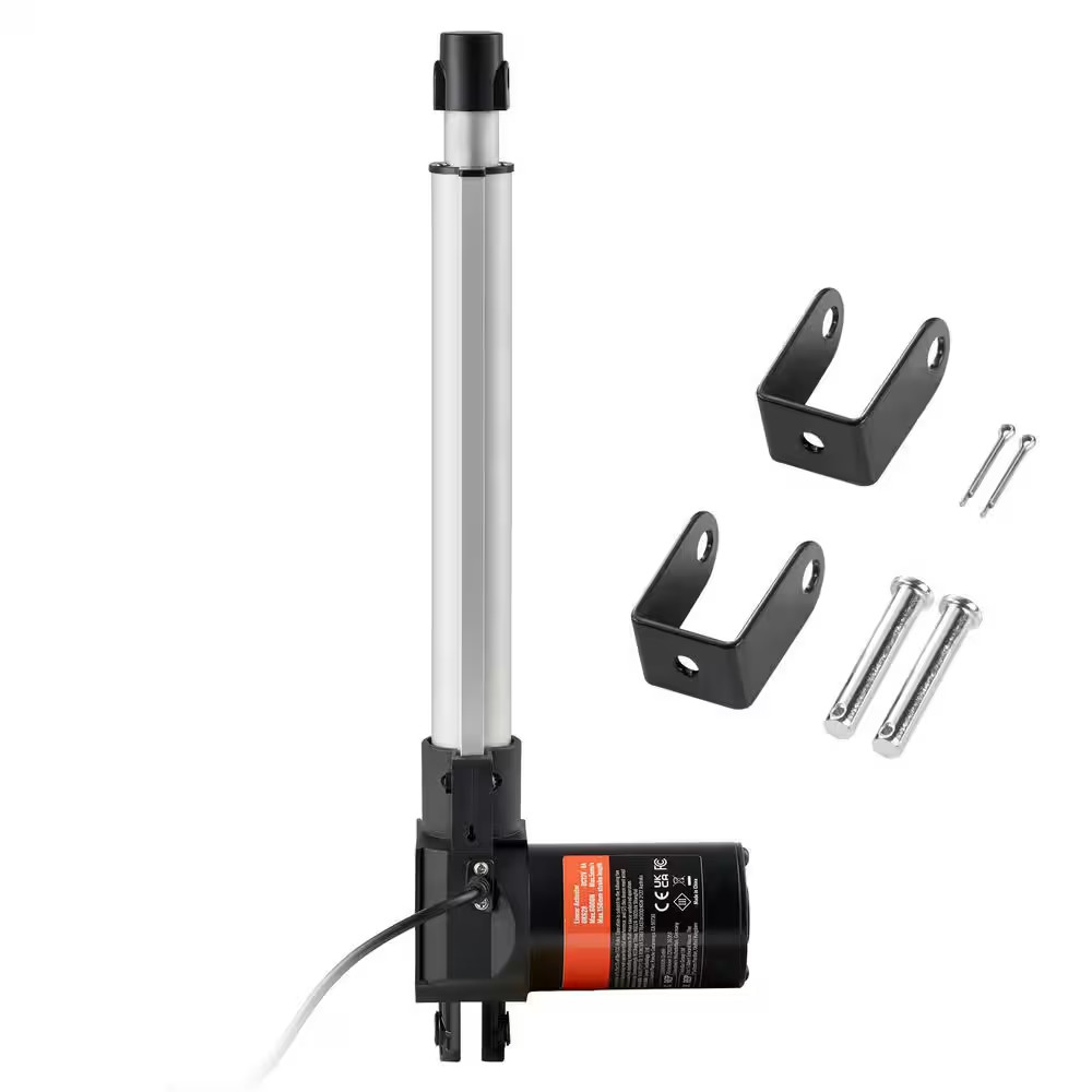 Linear Actuator 12V, 10 In. Heavy Duty 1320 Lbs. /6000N Linear Actuator, 0.19 In