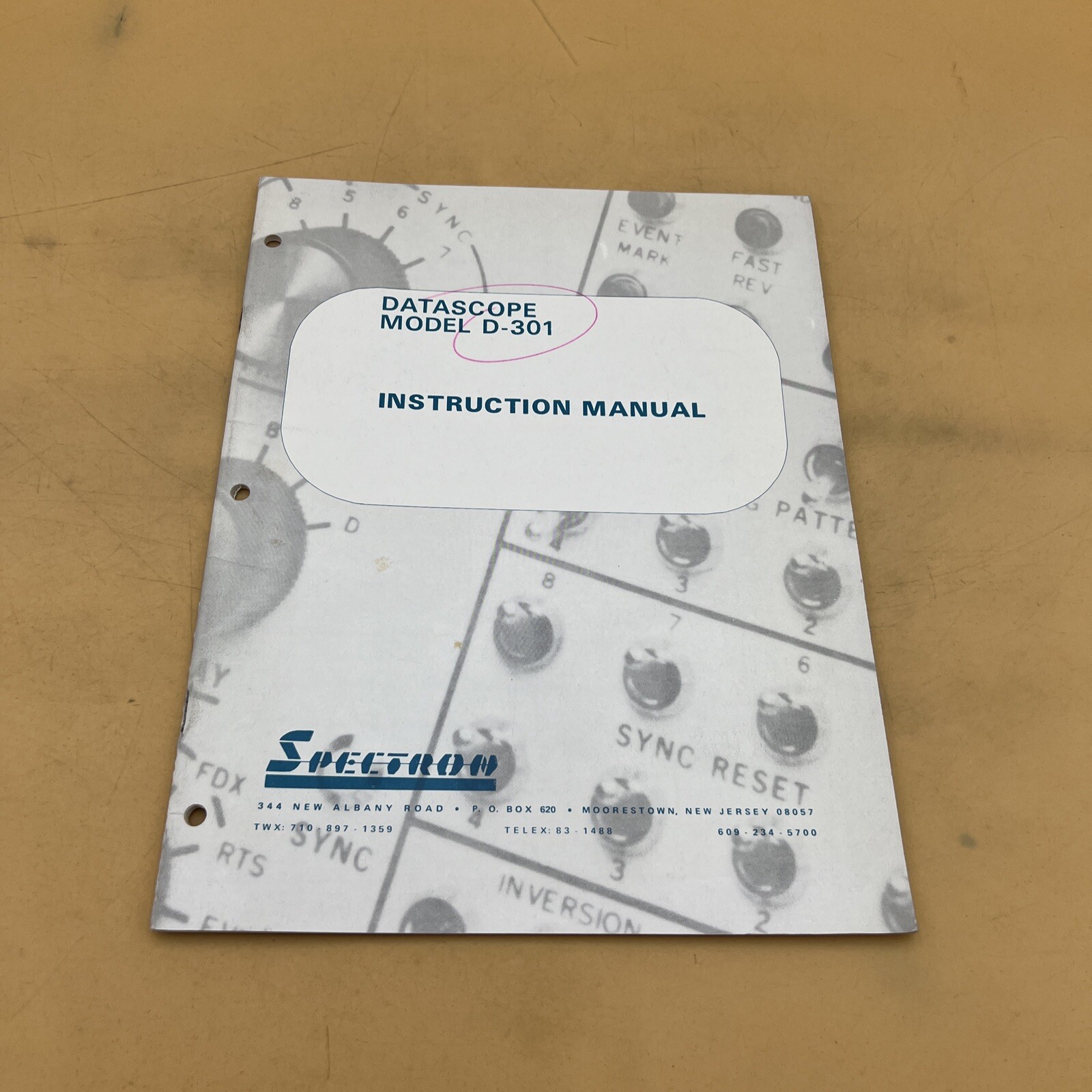Vintage 1979 Spectron Datascope Model D-301 Instruction Manual Guide Book