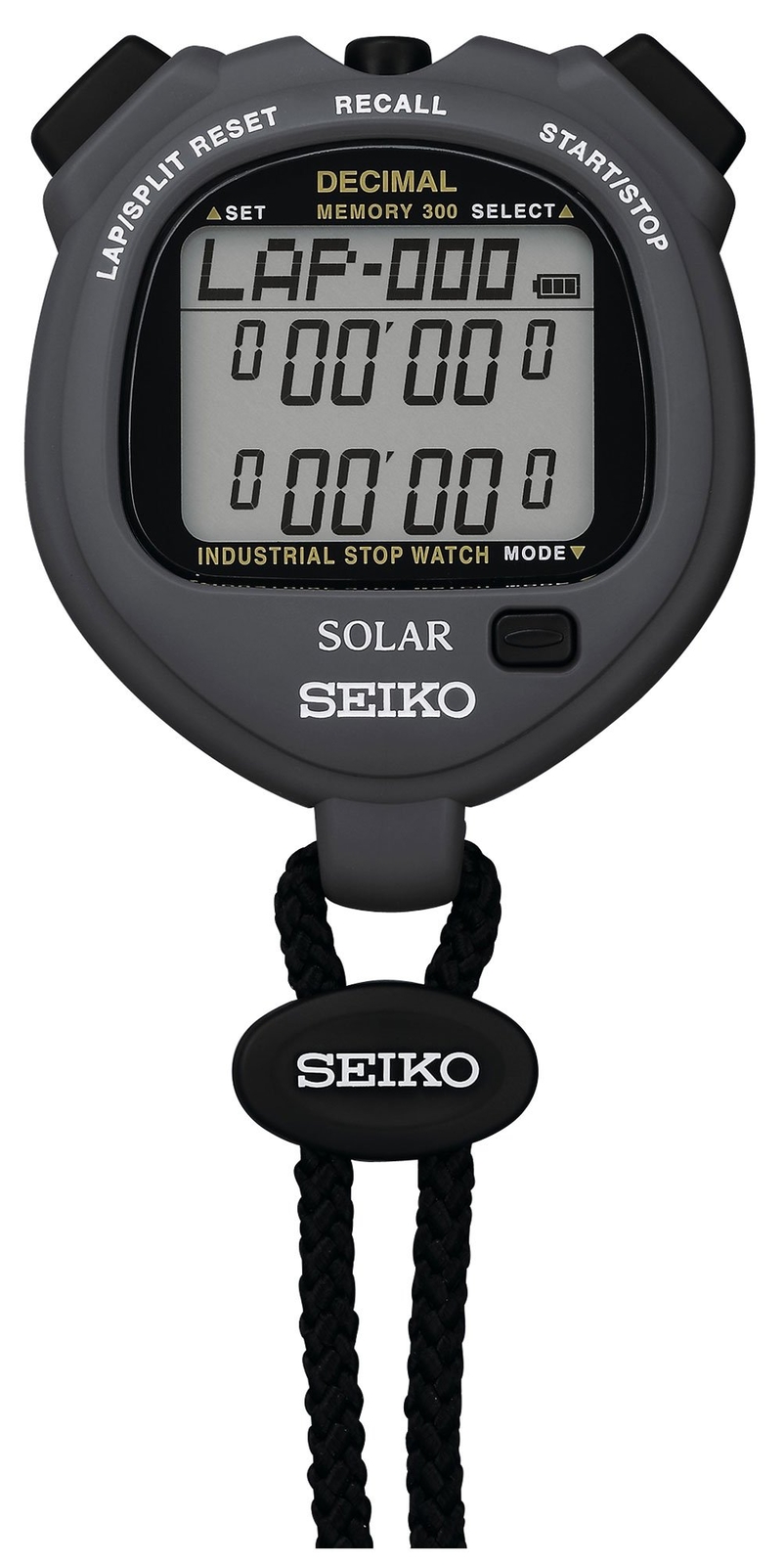 Seiko Watch Soler Industrial Decimal Unit Stopwatch SVAJ999