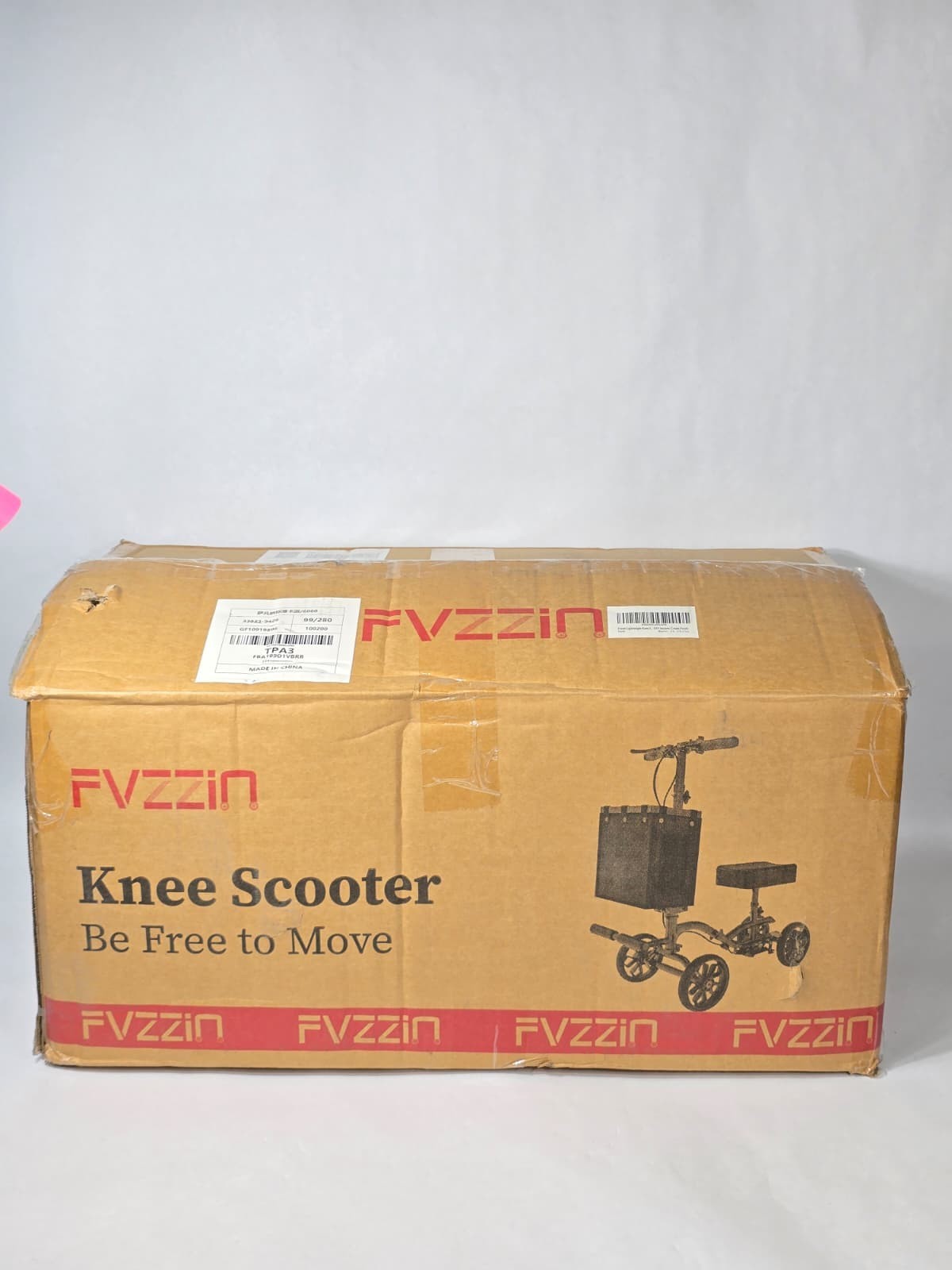 FVZZIN Knee Scooter Walker Purple Steerable Foldable w/ Basket Open Box New