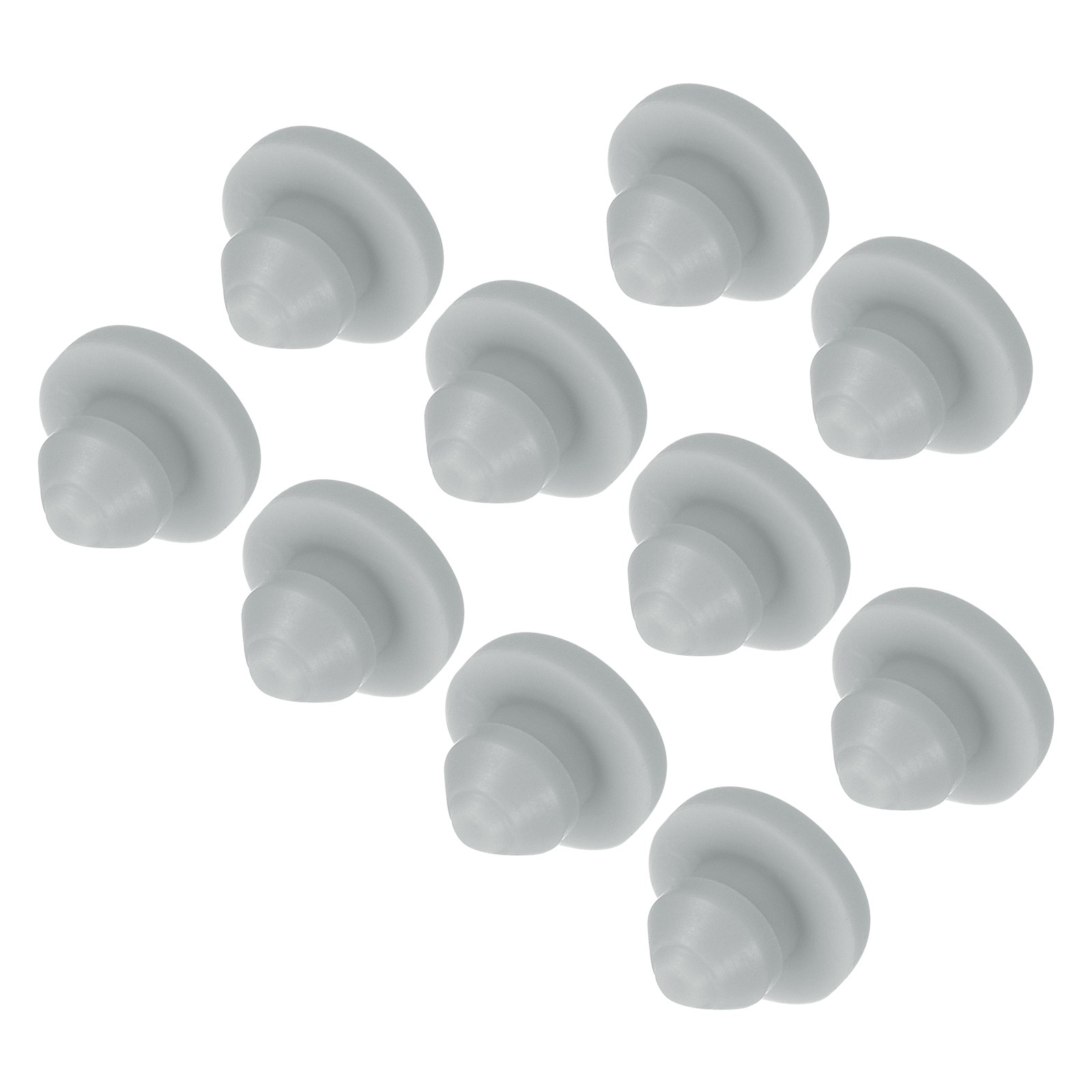 10pcs Silicone Snap in Locking Hole Plugs,4mm Narrow Groove 1.5mm Grey