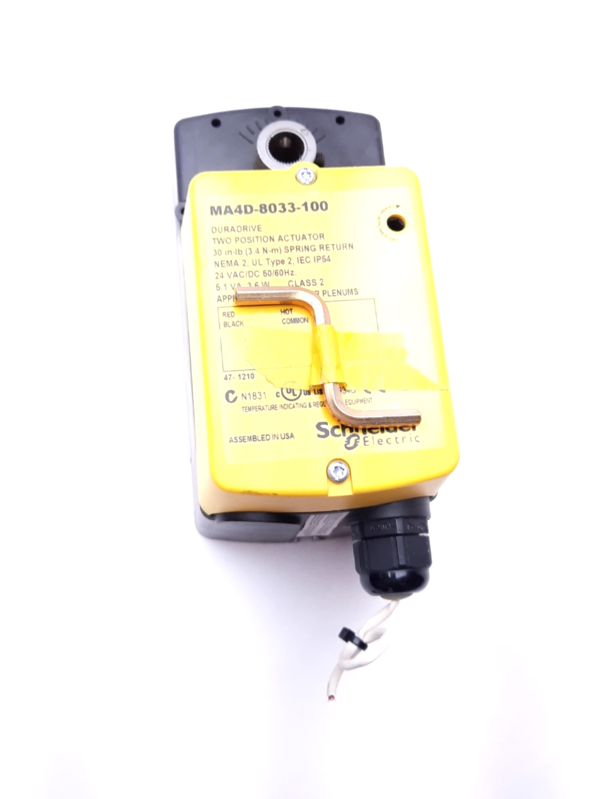 Schneider MA4D-8033-100 Two Position Damper Actuator 24VAC/DC 30lb-in NEMA 2