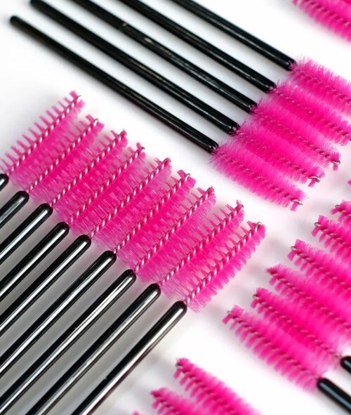 100 Disposable Eyelash Brush Mascara Wands Applicator Eyebrow Brush Makeup Tool