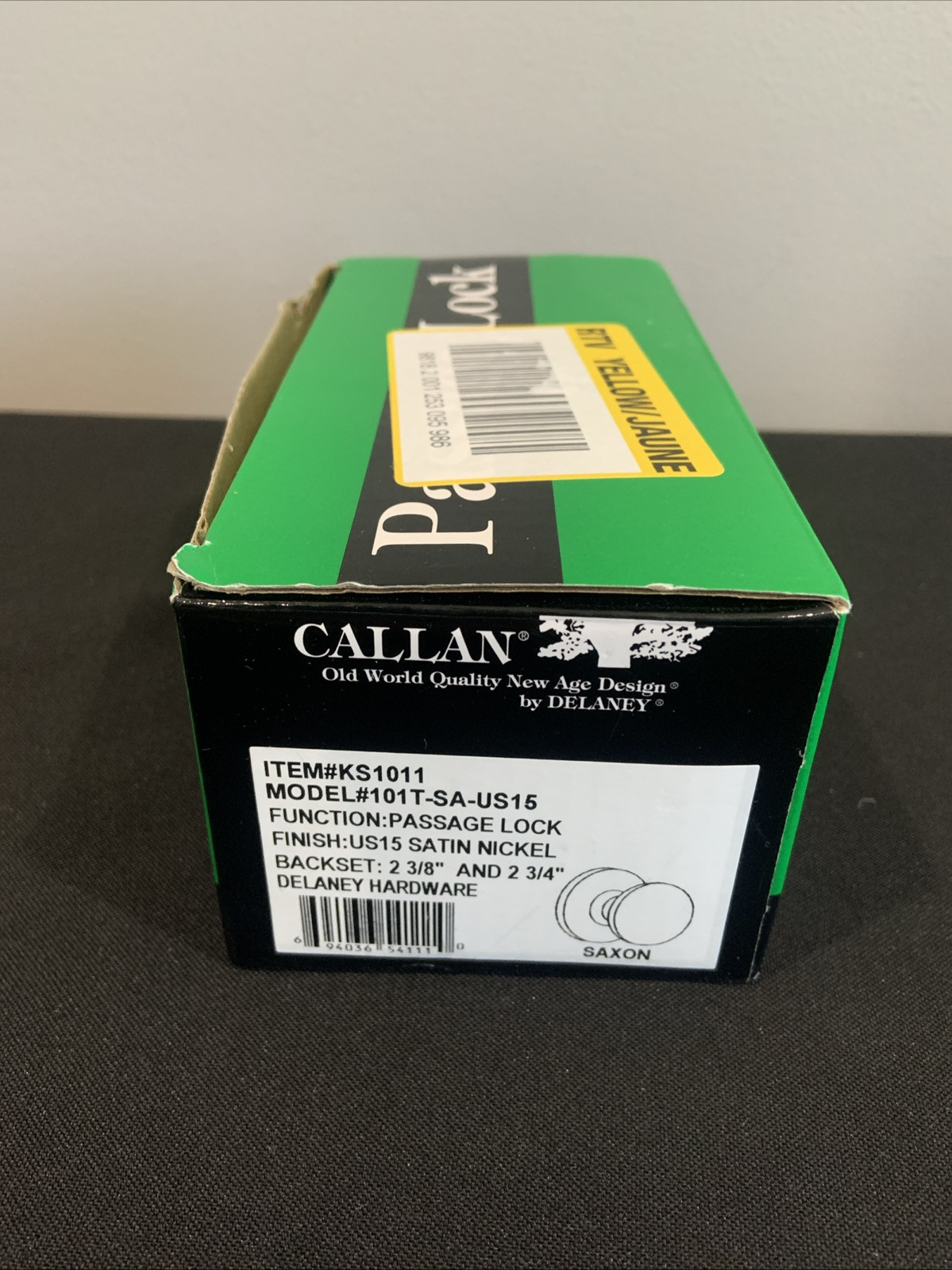 CALLAN BY DELANEY SAXON PASSAGE LOCK SATIN NICKEL 101T-SA-US15   KS1011