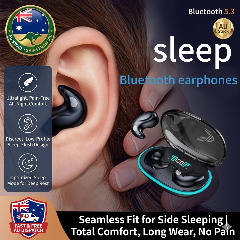 Invisible Sleep Earphone Noise Cancelling IPX5 Bluetooth Earbuds Double Wireless