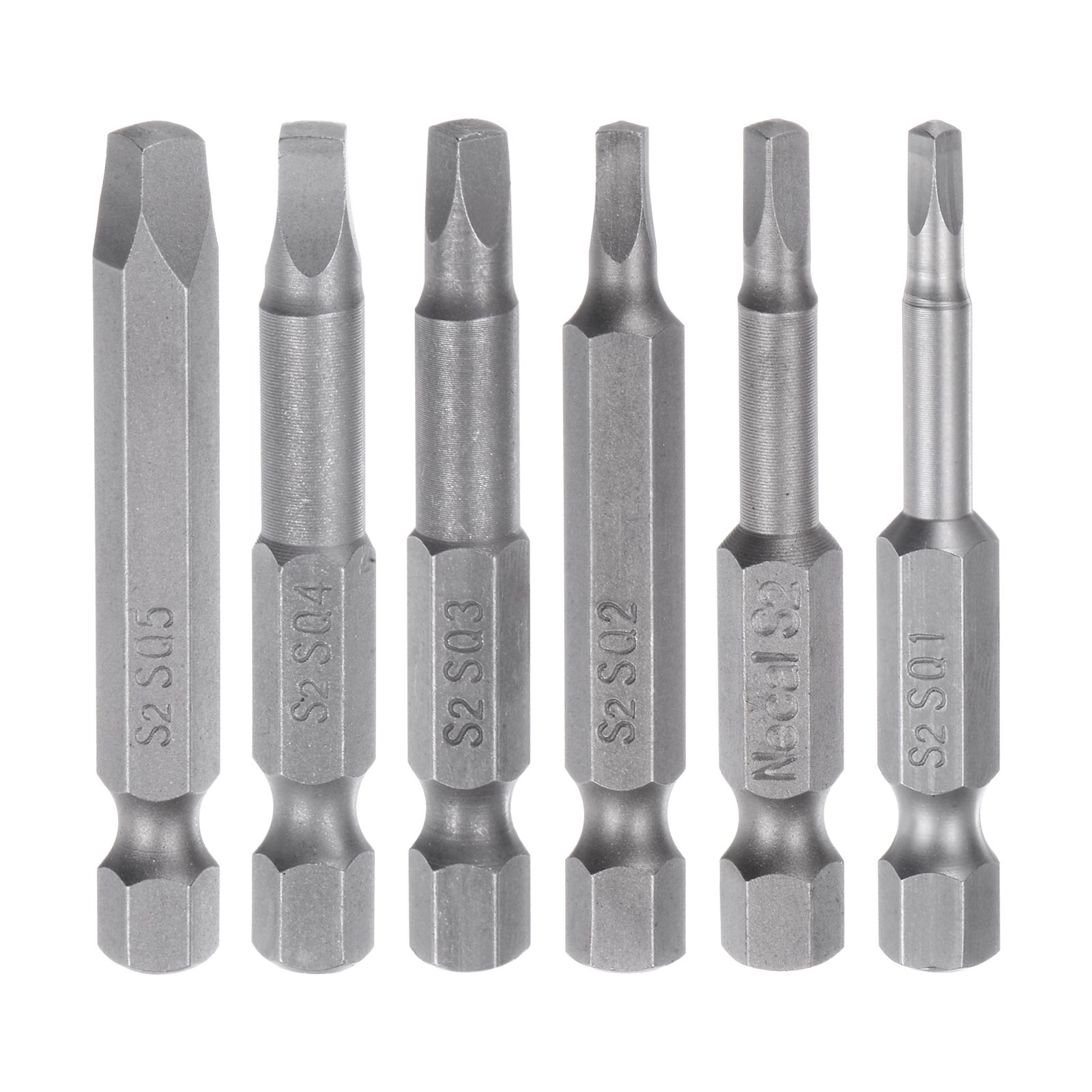 SQ1/SQ2/SQ2.7/SQ3/SQ4/SQ5 Magnetic Security Square Screwdriver Bit 1/4" Shank,