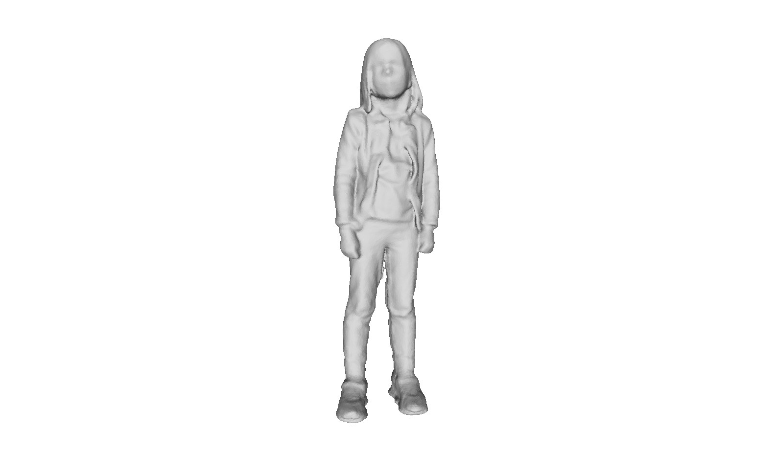 Printle C Kid 065--Little Girl Standing Casual Figure for Dioramas Train Sets