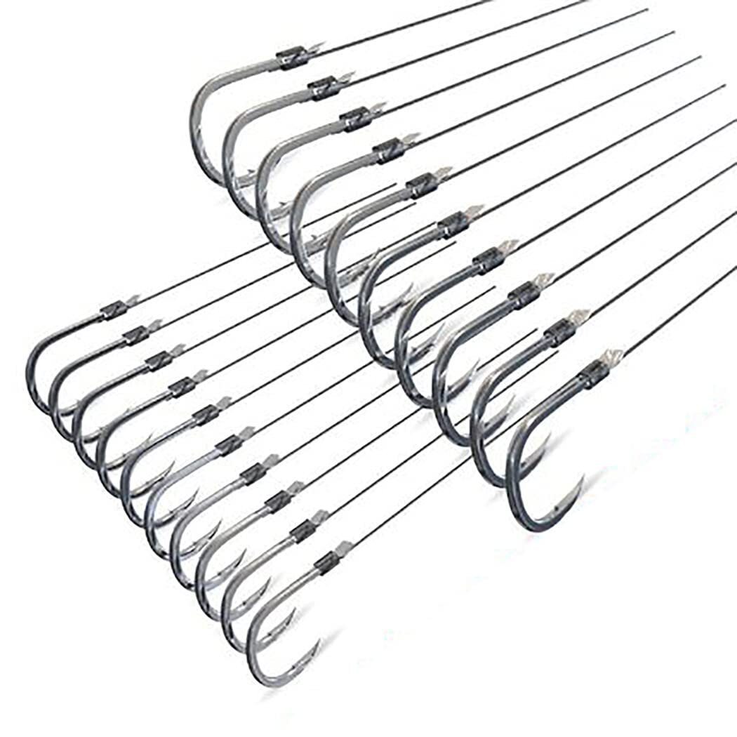 Small Fishing Hooks with Nylon Line Tiny Hooks Pack of 20 Salt/Freshwater