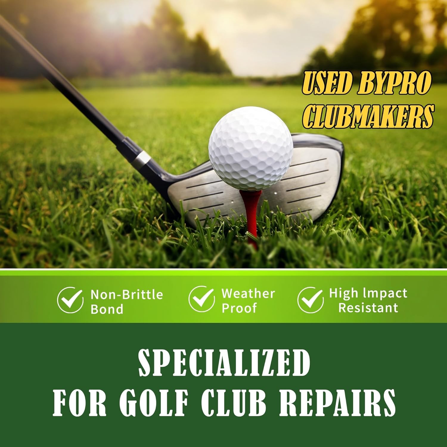 Tylove Pro Strength Golf Club Epoxy -2-Part Epoxy Glue Adhesive (Fast+Long Cure)