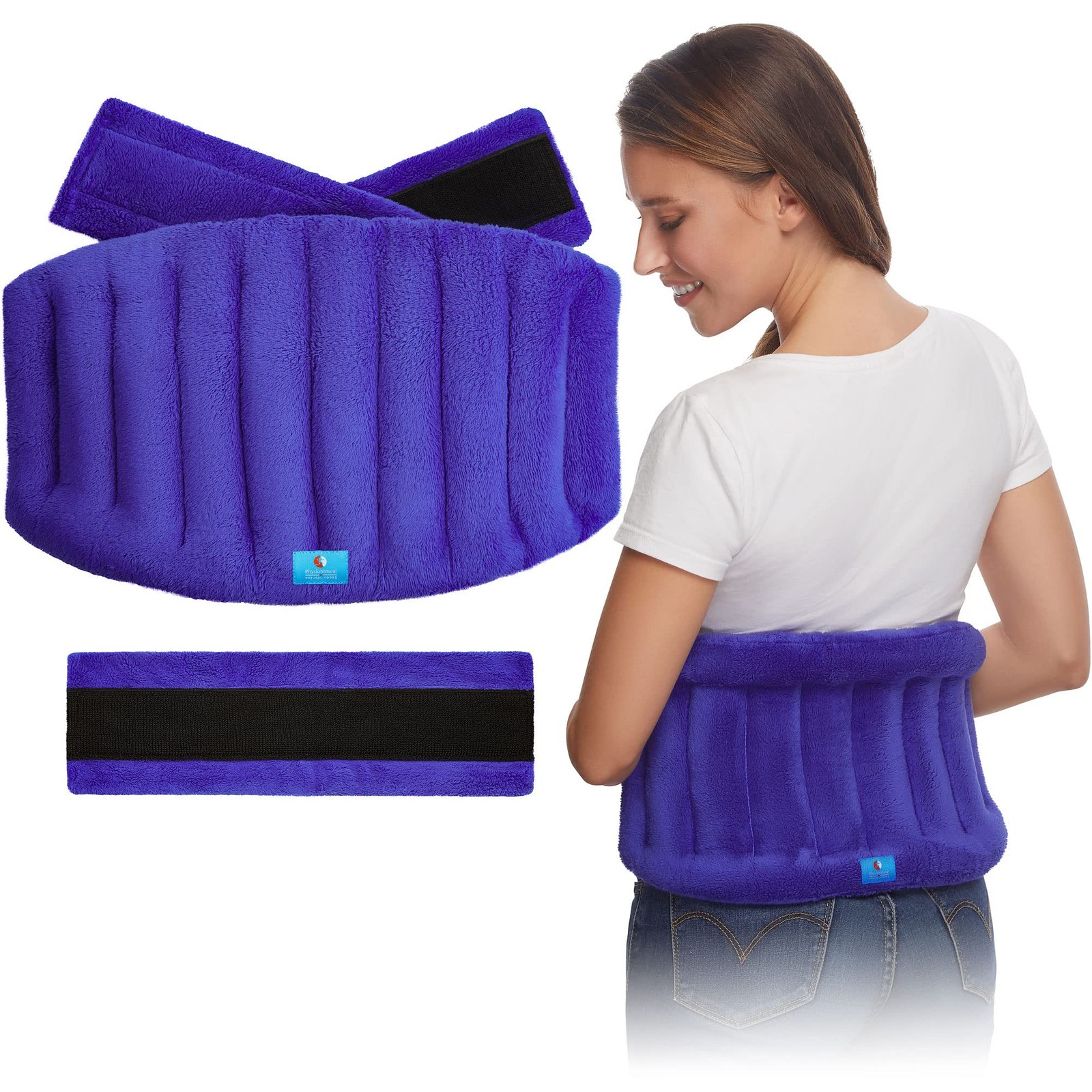 Microwavable Extra Large Heating Wrap for Lower Back, Waist, Stomach, and Sho...