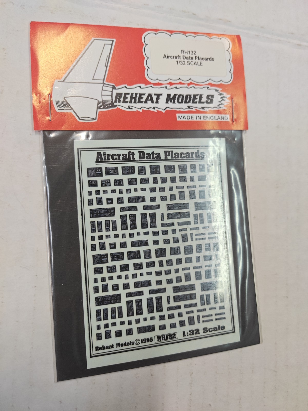 REHEAT MODELS 1/32 Aircraft Data Placards RH132