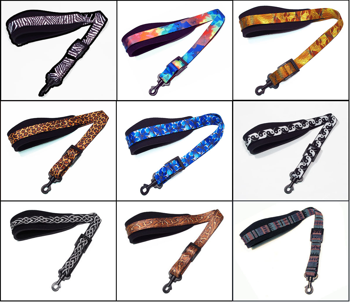 Saxophone Sax neoprene padded Sax Strap DSX by Legacystraps in cool patterns