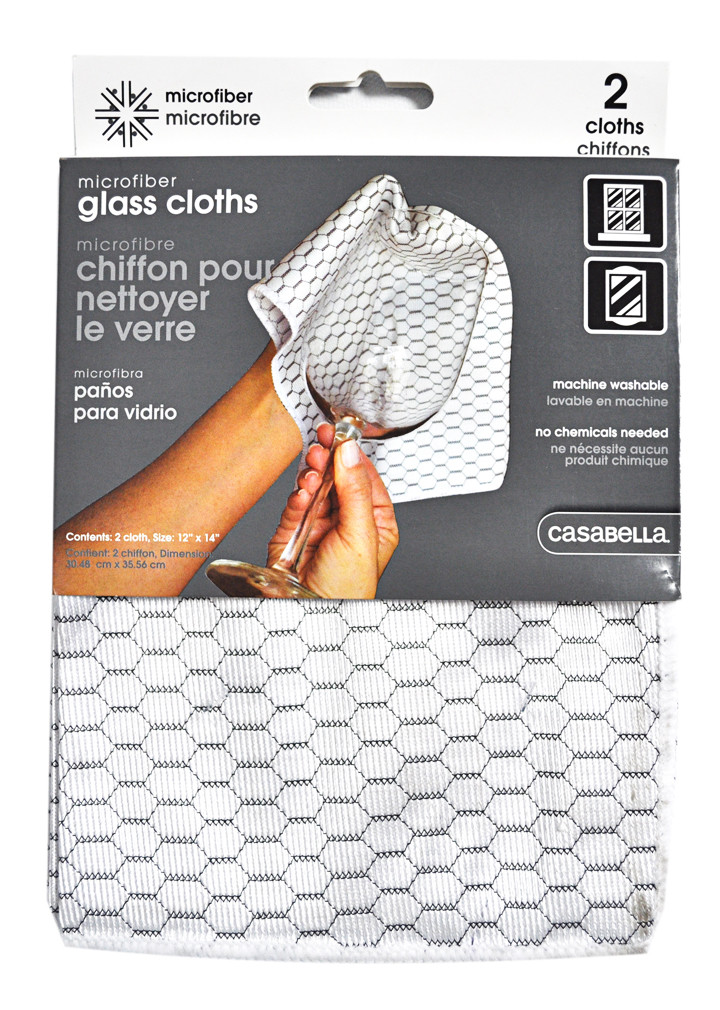Casabella Microfiber Glass Cleaning Cloths