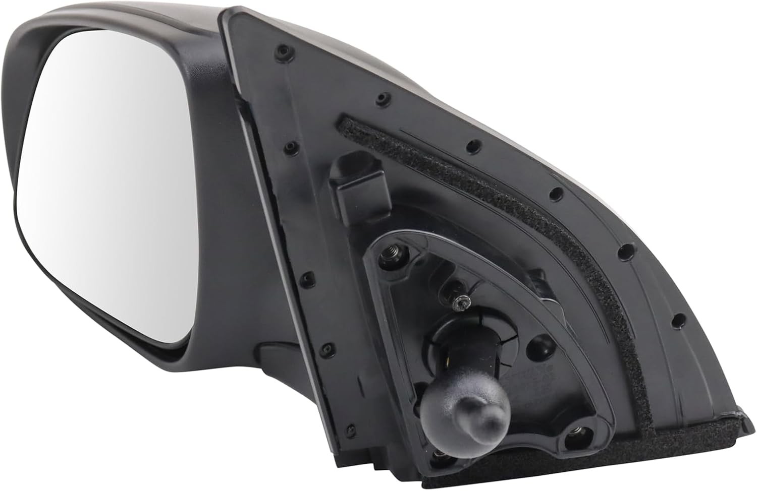 Textured Black Driver Side Mirror for Hyundai Accent — Manual, Left Side