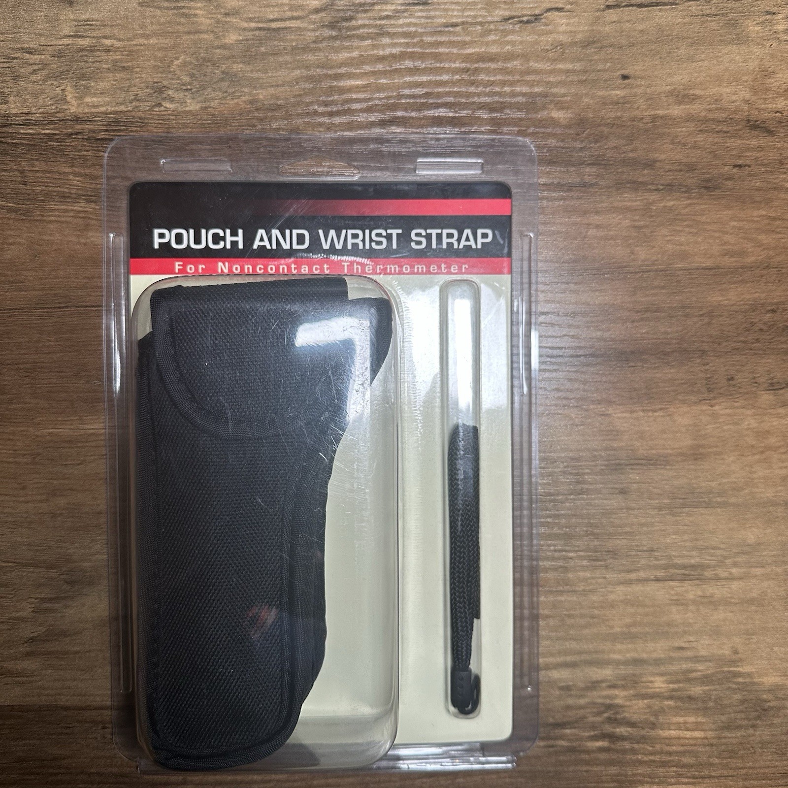 Pouch And Wrist Strap For Non Contact Thermometer Case Black