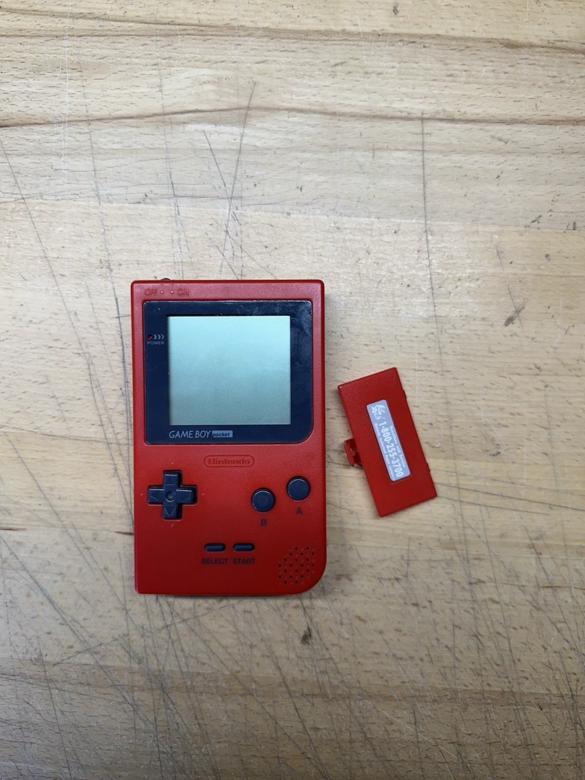 Nintendo Game Boy Pocket - Red PARTS OR REPAIR Corrosion Light Flickers